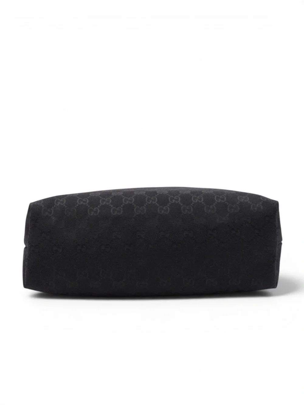 Gucci Black Canvas Messenger Bag with Green-Red Web Strap